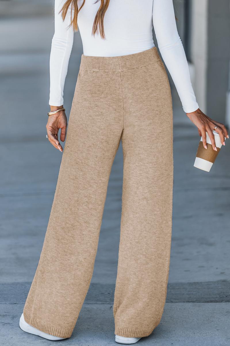 CUPSHE In the Know Sweater and Hushed Tones Pants 2 Piece Sets Women Round Neckline Long Sleeves Top Loose Leg Cozy and Casual Outfit Womenswear Clothes for Fall #outdoorfun