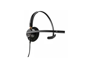 Poly EncorePro HW510D Headset - Mono - Mini-phone (3.5mm) - Wired - 20 Hz - 16 kHz - On-ear, Over-the-head - Monaural - Ear-cup - 2.58 ft Cable - Omni-directional Microphone - Noise Canceling - Black