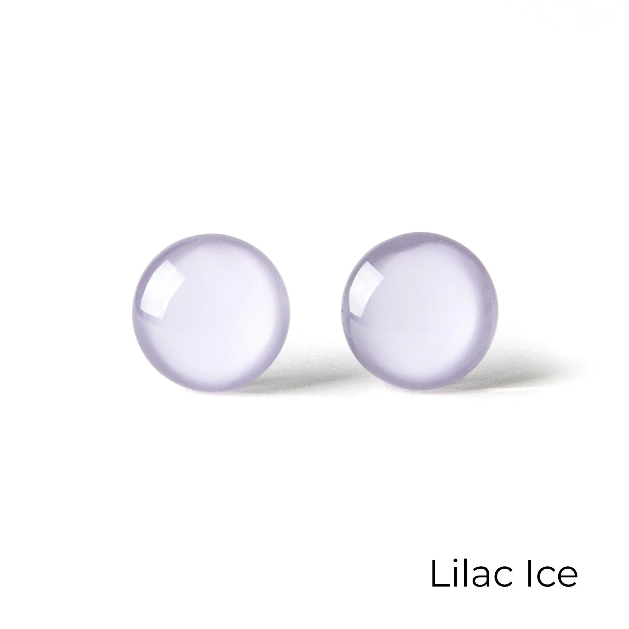 Colorful Lilac Dot Stud Earrings