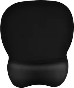 Ergonomic Mouse Pad with Wrist Support, Mousepad with Memory Foam Wrist Rest and Non-Slip Base for Computer, Cafe, Home & Office, 9.64 x 8.26 in Office Desk Accessories