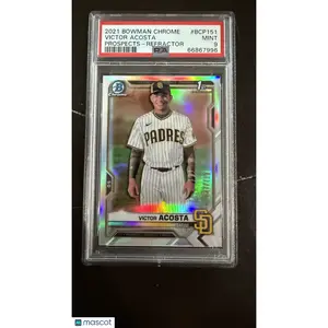 Victor Acosta 2021 Bowman Chrome Prospects #BCP151-Refractor PSA 9 27/499