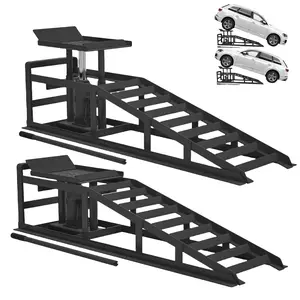 Garvee 2 Pack Heavy Dut Car Ramps, Car Ramps High Lift 5t 10000Lbs, Cars Lift Service Ramp for Changing Oil for Maintenance, Black