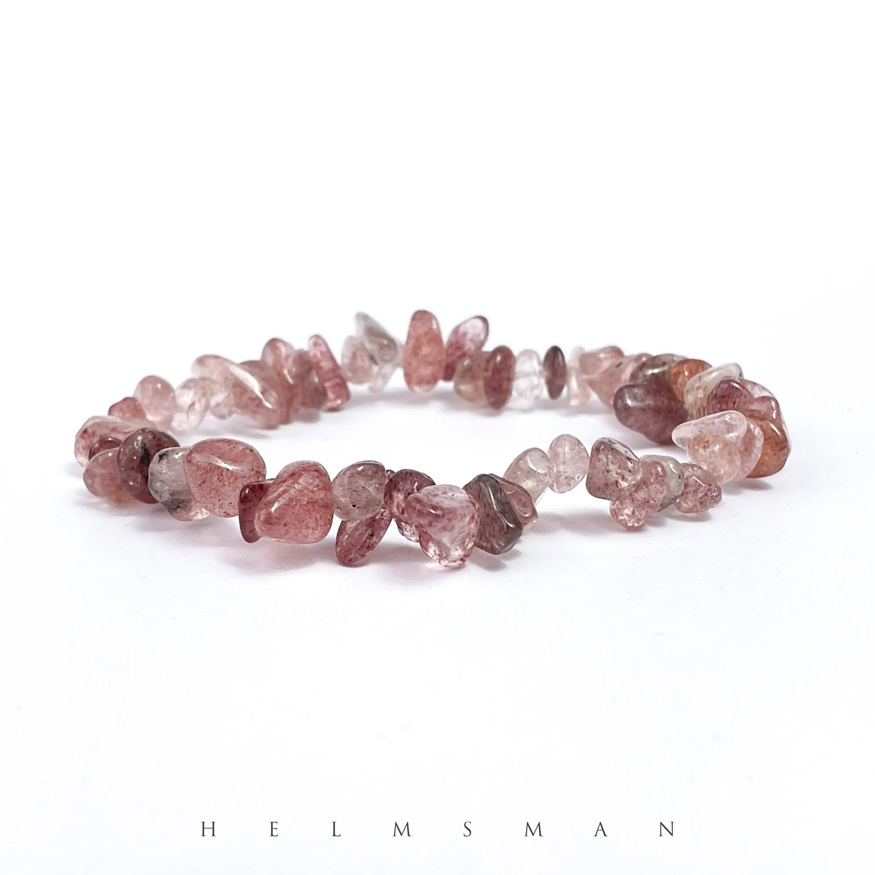 [Direct Buy] 1 Count strawberry quartz chip bracelet