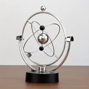 Newton's Cradle Pendulum, an Art and Craft Decoration Suitable for Home or Office Perpetual Motion Desk Decoration - (powered by 4 Dry Cell Batteries - Batteries Not Included)