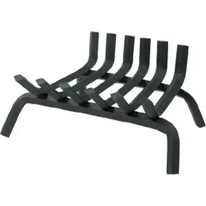 Dagan G8818-6 1.13 in. Diamond Steel Stock 6 Bar Zero Clearance Style Grate, Black
