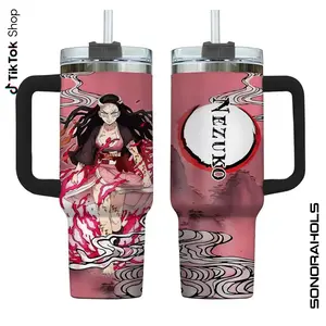 Neko Kamado 40oz Tumbler, Kimestu no Yaiba demon Anime 40oz Stainless Steel Tumbler , Gift For Fans