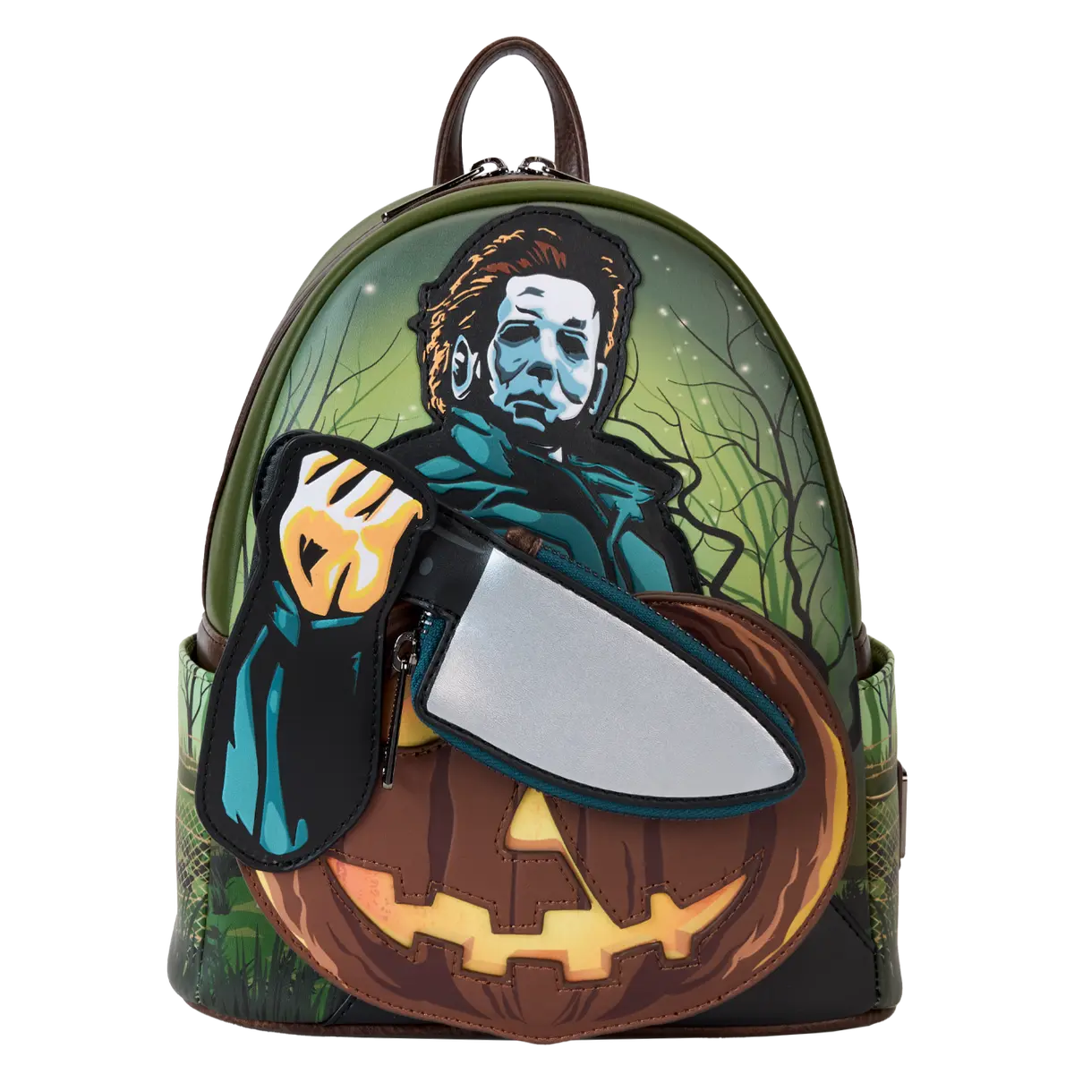 Halloween Michael Myers Pumpkin Glow Mini Backpack with Coin Bag Halloween Michael Myers Pumpkin Glow Mini Backpack with Coin Bag