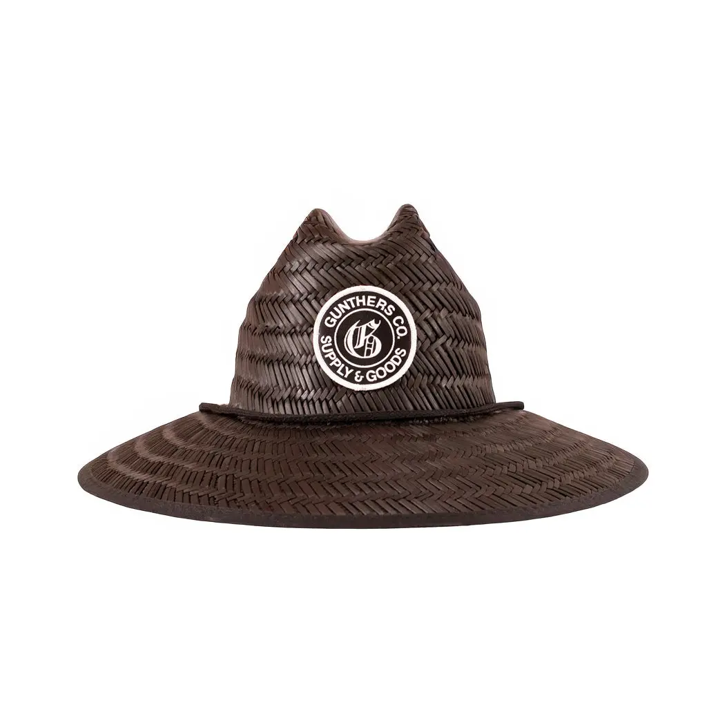 Gunthers Co High Quality Lifeguard Surf Hat, Unisex Cool & Casual Style with 4 in. Wide Brim and Supply and Goods Patch, High Quality Hat, Surf Hats