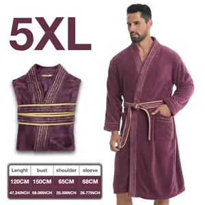 Luxury Gold Thread Bathrobe, Thick Warm Knee-Length, Quick-Dry Absorbent, Spa & Hotel Use, Unisex, Christmas Halloween Gift