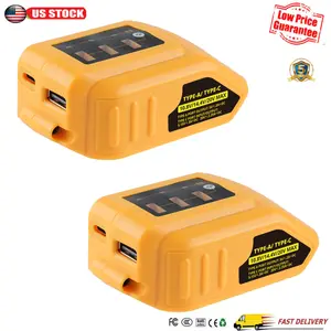 Battery Adapter Replace for DEWALT DCB094K 20V MAX 20 Volt Battery Charger & USB Type-C Battery Adapter