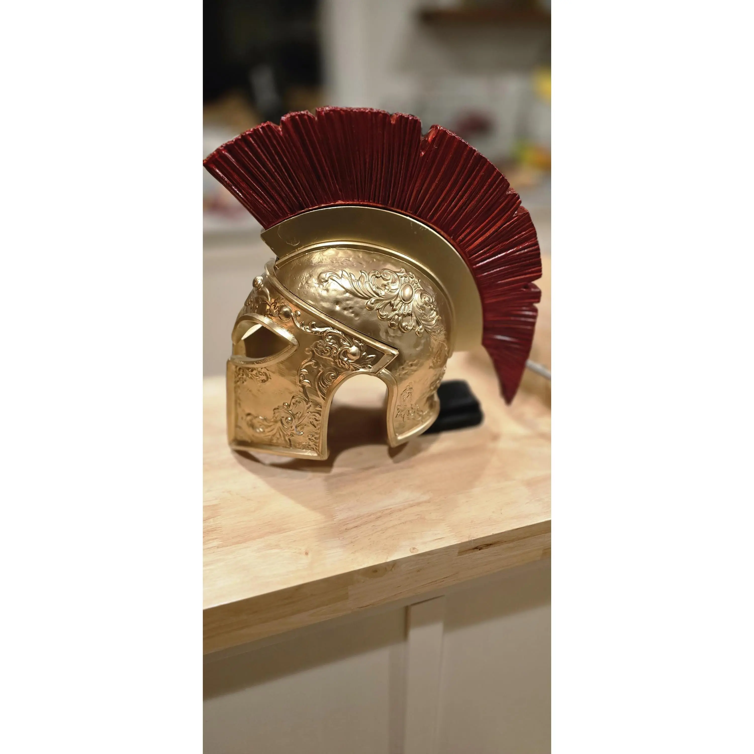 Handcrafted Spartan Warrior Helmet Authentic Battle Replica for Cosplay, LARP, and Display