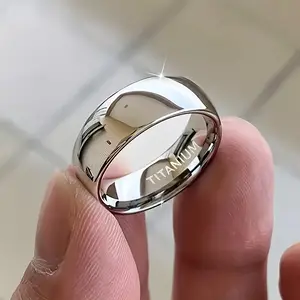 Titanium Steel Durable Ring 6mm Minimalist Unplated Design Sleek Polished Finish for Men & Women - Everyday Comfort, Ideal Gift for Birthdays, Anniversaries, Weddings