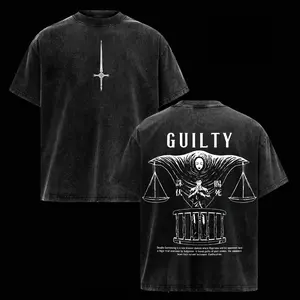 Hiromi Higuruma T-Shirt Vintage Washed Jujutsu Kaisen Deadly Sentencing Anime Graphic Tee Judgeman Domain Expansion Manga Print Oversized Soft Cotton Streetwear Unisex Casual Apparel Gift for JJK Fans - Clothes, Menswear