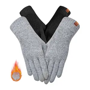 Winter Gloves for Women Touch Screen Elastic Thermal Knit Lining Warm Gloves for Cold Weather,Gift for Women and Man