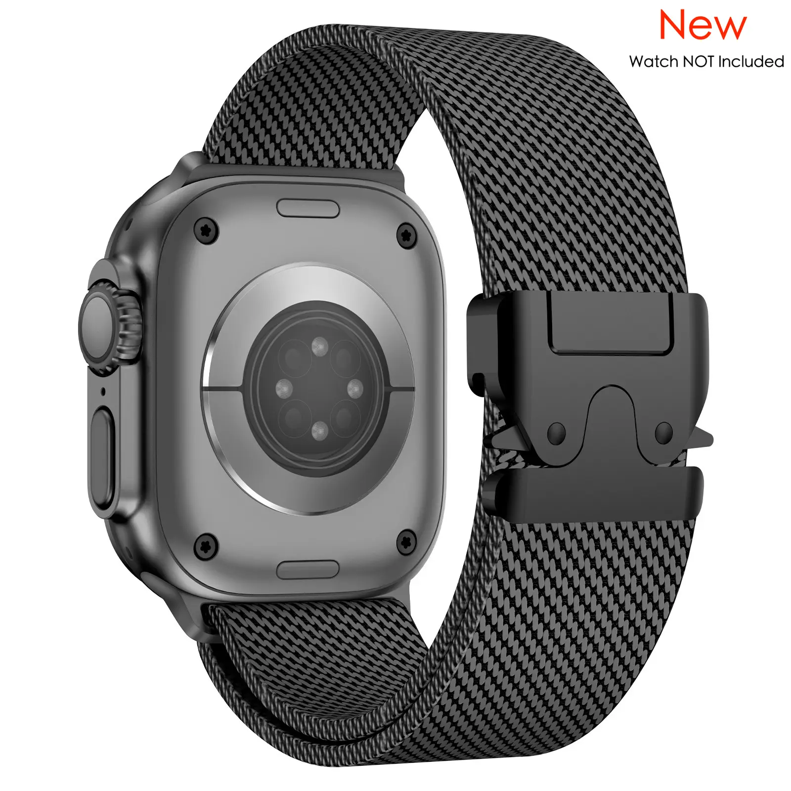 Milanese Watch Straps Compatible with Apple Watch  Band 49mm 46mm 45mm 44mm for Men with Secure Parachute-Style Buckle, Accessories, Wearable, Smart Watch Accessories, Stainless Steel