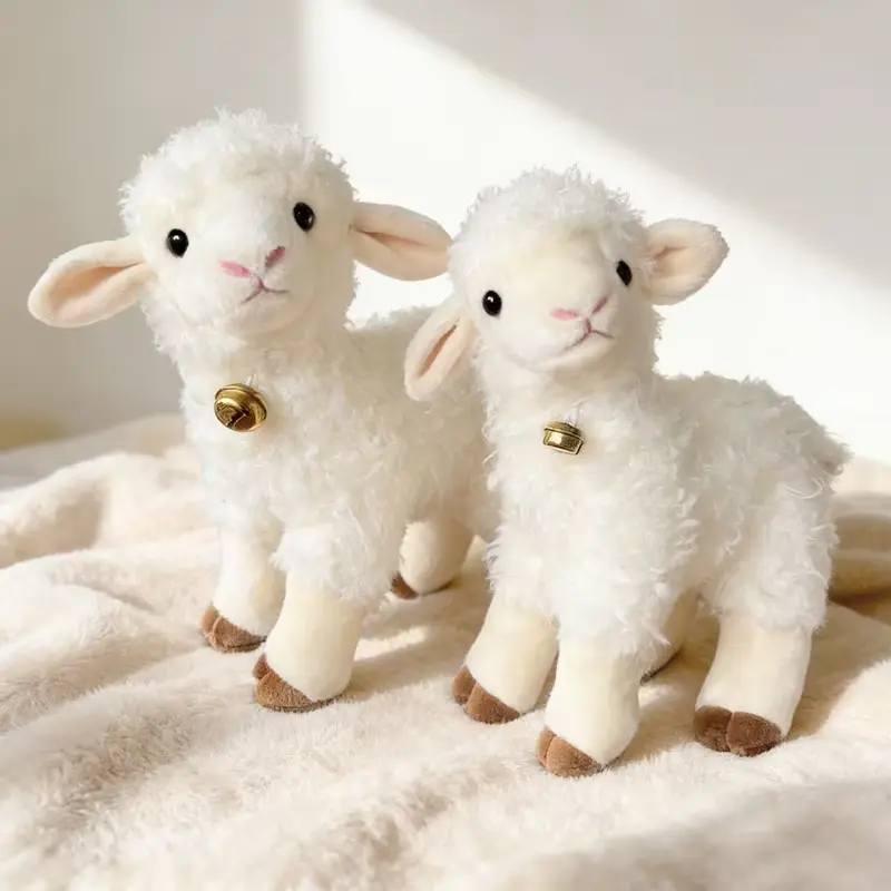 Bell Lamb Stuffed Animal Plush Toy Eid Ramadan Sheep Plushies Doll Middle Eastern Muslim Festival Bedroom Ornament Eid Al Fitr