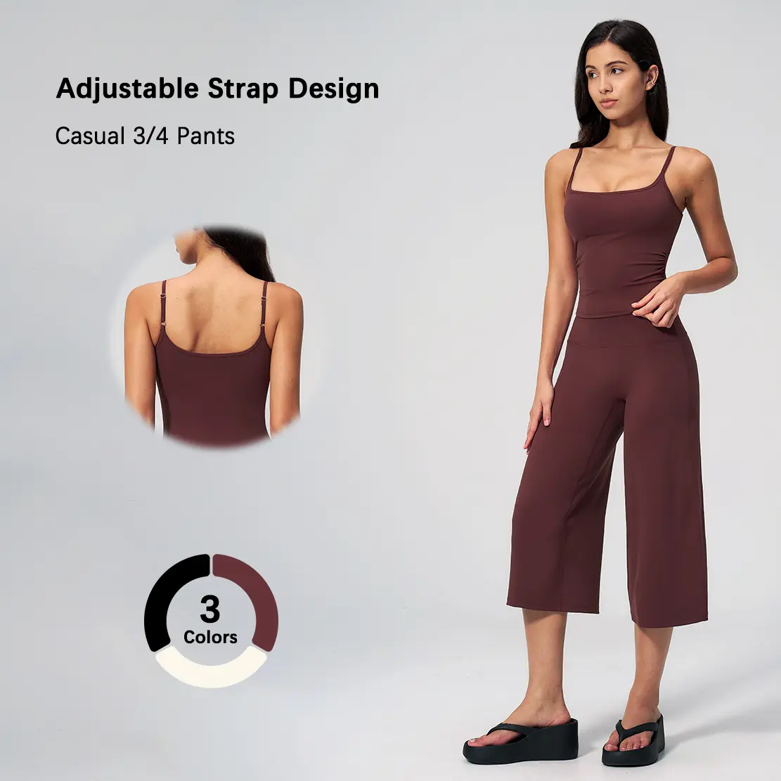 NVWA Summer Cooling Two-Piece Set: camisole paired with lightweight, breathable capris, crafted from soft, comfortable fabric with tummy control and breathable design—an essential choice for your summer outings.women's clothes