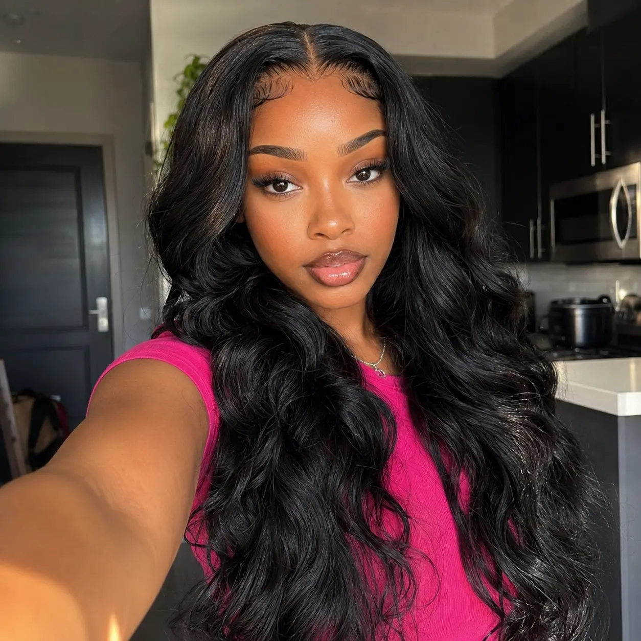 【Limited Stock】Sunber Affordable Body Wave 13x4 Lace Frontal Wigs Human Hair Pre Cut Pre Bleached Pre Plucked Lace Frontal Summer Wig With Drawstring  Fit All Head Sizes Beginner Frienly SummerTurnUp
