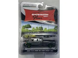 CHASE 2022 Ram 2500 Big Horn Sport 4X4 - Granite Crystal Metallic (Showroom Floor) Series 2 Diecast 1:64 Scale Model Car - Greenlight 68020F