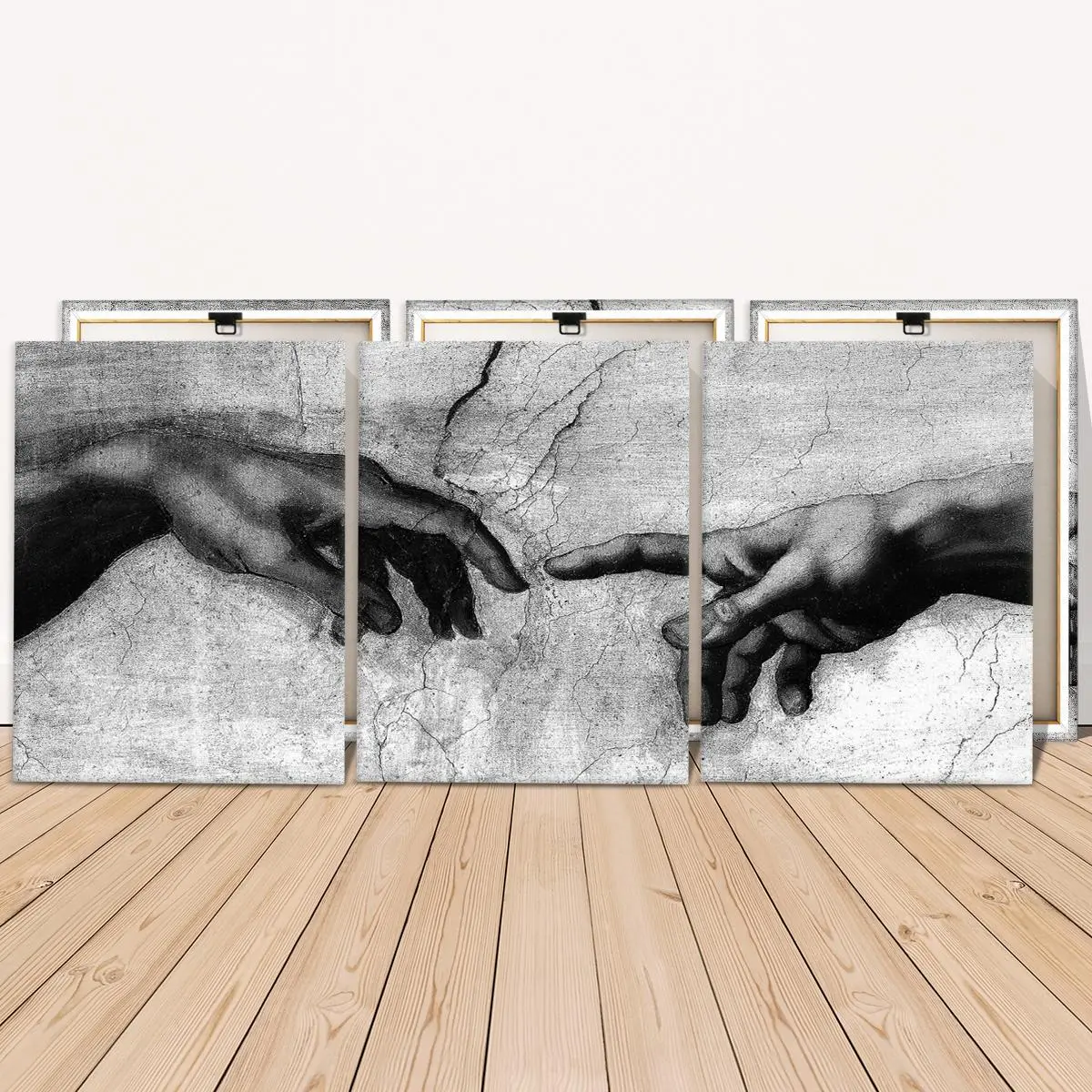 Wooden Framed Canvas Painting, 3 Counts/set Hand Pattern Wall Art, Modern Art Wall Decoration, Home Decoration Canvas Prints Poster, Solid Wooden Frame, Artistic, Universal Aesthetic Wooden Framed Canvas Painting, 3 Counts/set Hand Pattern Wall Art, Modern Art Wall Decoration, Home Decoration Canvas Prints Poster, Solid Wooden Frame, Artistic, Universal Aesthetic