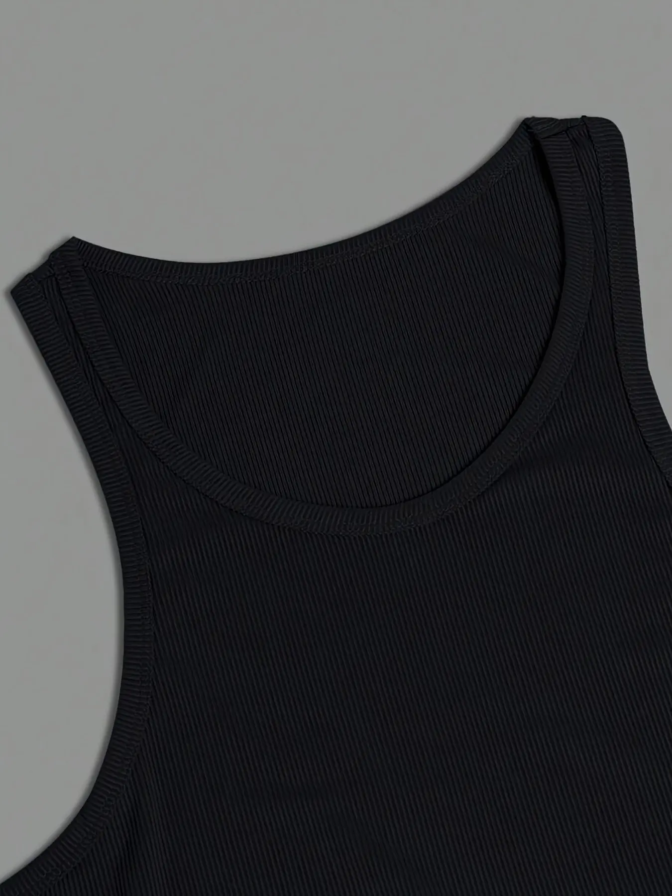 Tank Top Ribbed Graphic Print Sleeveless Casual Top Black and Gold tank Locals Only Graphic Tank Top main image 3