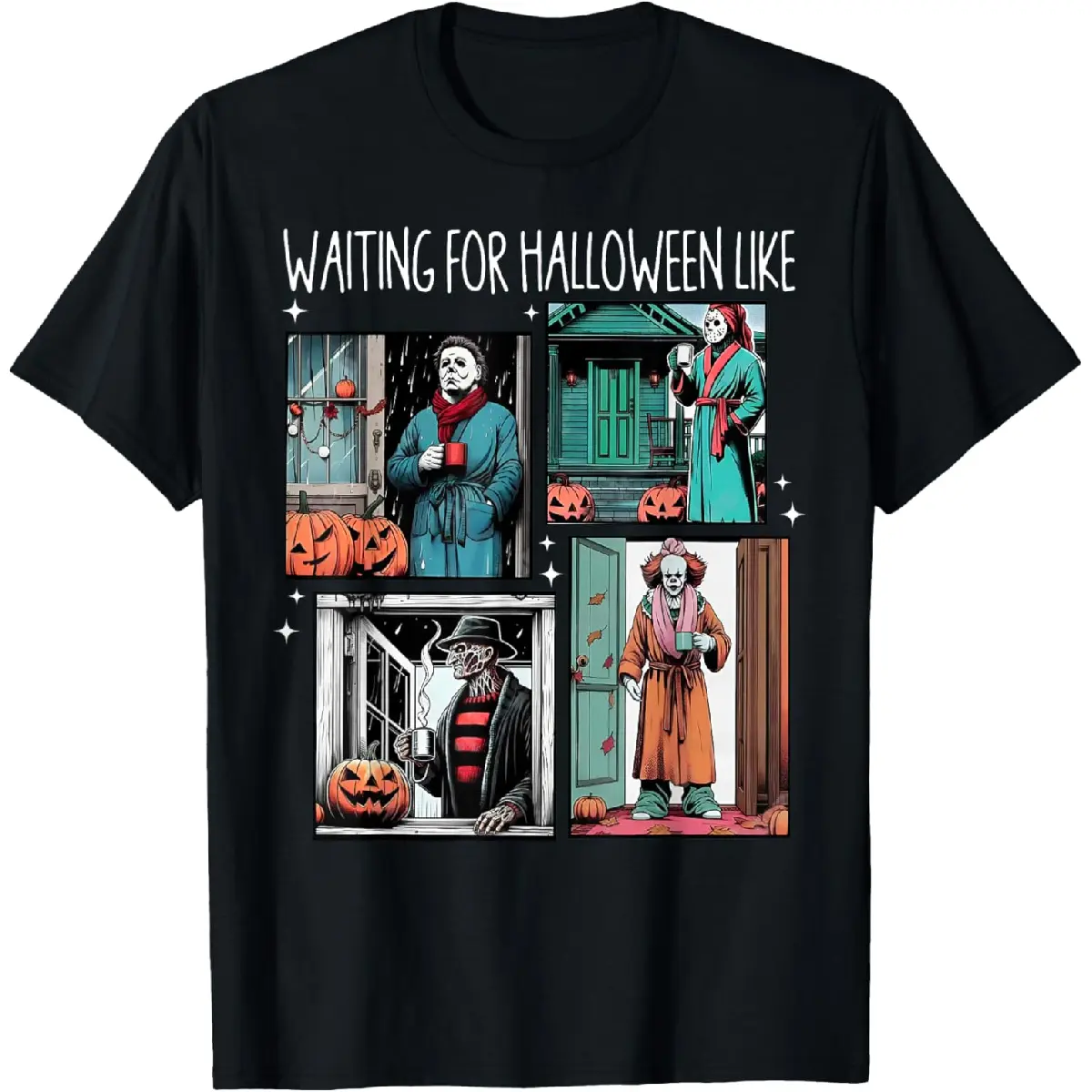 [100% Cotton] Waiting For Halloween Like T-Shirt
