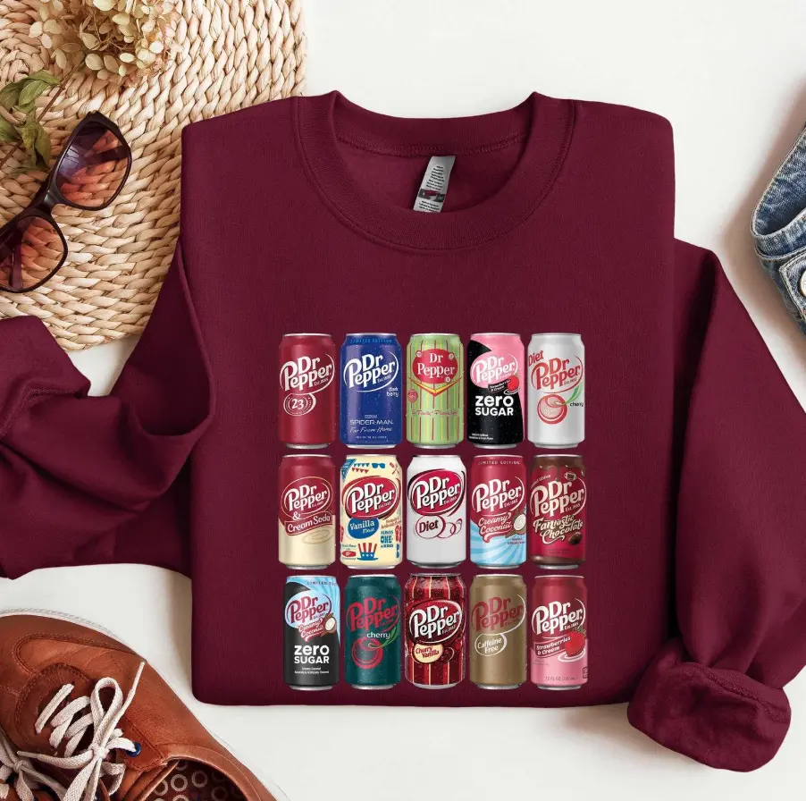 Soda Drink Sweatshirt, Drink Christmas Shirt, Dr P Sweatshirt, Christmas Gift, Fan Shirt