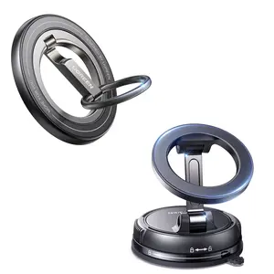 UGREEN Magnetic Phone Grip Ring Bundle Magnetic Vacuum Car Phone Holder, Air Vent Clip Holder Cell Phone Car Mount, Compatible with iPhone 17/16/15/14/13/12 Pro Max Air