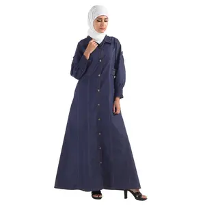 Button Down Denim Abaya/ Jilbab