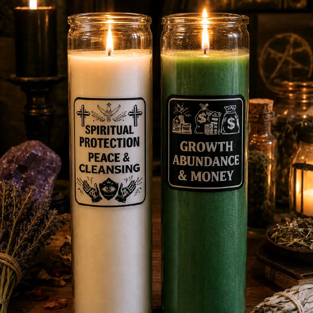 Non-Toxic Wax Bundle Candle Set for Spiritual Protection, Growth, Abundance  Room Light Home Decor  Cozy