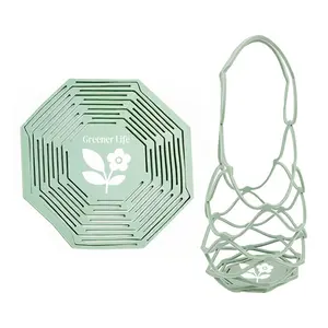 2 PCS Multi-Use Silicone Storage Bag & Organizer,Multifunctional Mesh Coaster,Silicone Wine Carrier,Reusable, Foldable, Portable Coaster for Wine Bottles, Cans, Cups, Hot Dishes,and Beverages,Handheld Bottle Mesh Coaster,Water Bottles, Fruits, Hot Dishes