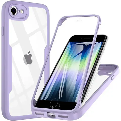 360-Degree Full Body Double-Side Screen Protector Case for iPhone Series - Durable TPU Plastic Shockproof Multi-Model Phone Accessory, Non-Woven Easy-Remove Cover for iPhone 17 Air/17/16E/16/15/14/13/12 Pro Max Plus/12 Pro