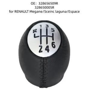 for Renault Megane/Celinc laguna/Espace leather wrapped stitching gear head shift handball shift lever shift lever shift lever s
