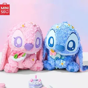 MINISO Disney Stitch Series - Petal Plush Sitting Stitch & Angel Dolls, Cute Cozy Collectible Gift Holiday & Holiday Haul