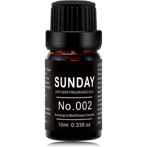 SUNDAY-002 Diffuser Oil Essential Oils Blend - Lily/Vanilla/Ambergris - 10mL 0.33fl.oz - Suitable for Water, Anhydrous, Reed, Cold Air, and Automobile Diffusers - Ideal for DIY Crafts