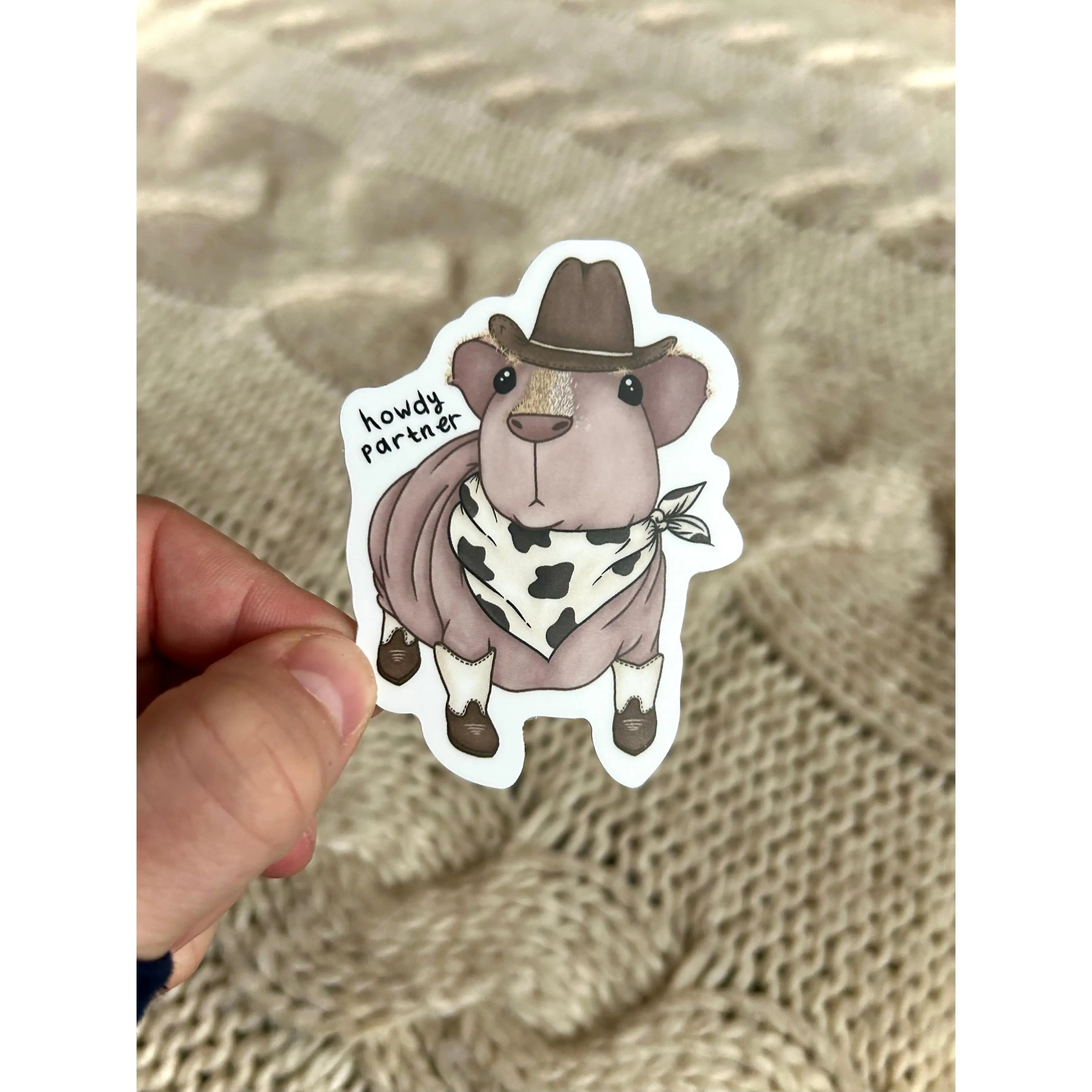 Howdy Partner - Skinny Pig Sticker