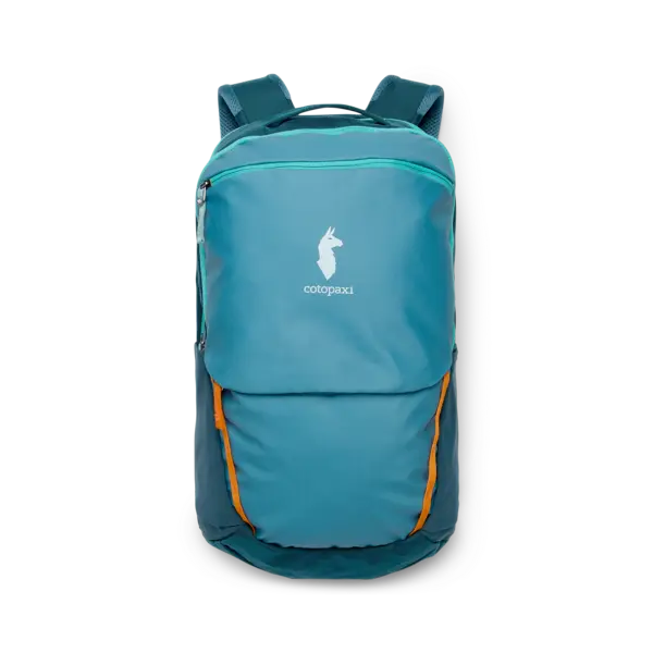 Cotopaxi Allpa 26L Daypack - Blue Spruce & Abyss, Polyester TPU Fleece, Chain Feature, Panel Loading, Laptop Pocket, Water Bottle Pockets, Luggage Strap