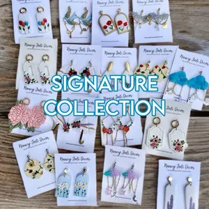 Signature Permanent Collection earrings : polymer clay earrings handmade lightweight stainless steel