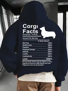 Corgi Graphic Hoodie for Casual Daily Wear, Perfect Gift for Friends & Family, Ideal for Outdoor Activities & Everyday Use