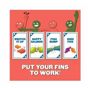 Happy Salmon Cartoon Game Set, Scheme, Fast-Paced Party Card Game, Fun Interaction for Kids Aged 6+, Family & Friends Parties
