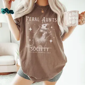Pregnancy Reveal to Sister Auntie Shirt, Opossum Shirt Feral Aunt Shirt