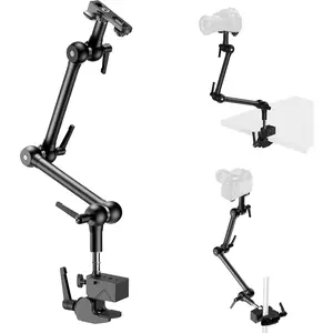 20.4"/52cm Magic Arm Mounting Kit - Super Clamp, 1/4" Screw Adapter, Overhead Camera Desk Mount Stand for Flash/LED Light/Microphone/, SmallRig Camera Cage, Max Load: 6.61lbs/3kg