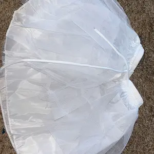 Tutu Kids 3D Bustle Children White Petticoat Wedding Guest Crinoline Underskirt Length 22cm 35cm 45cm Skirts for Girl 1-14Y