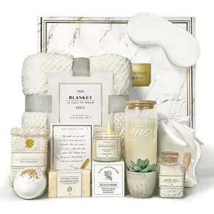 Mother's Day Care Package for Women,12PC Get Well Gifts for Women After Surgery,Birthday,Get Well Soon,Grief,Sympathy Gifts,Condolences (white)
