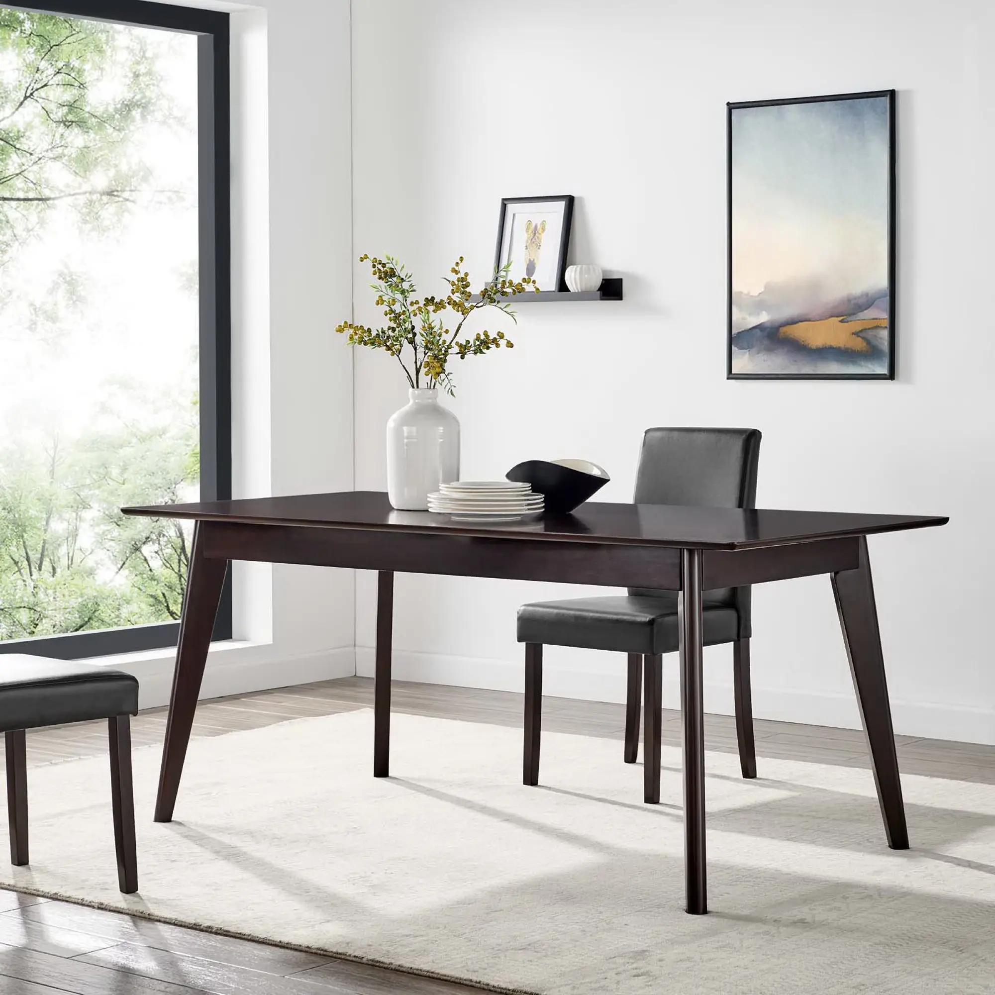 Modway Oracle 69" Rectangle Dining Table in Cappuccino