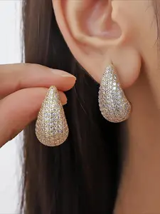 Fashionable Rhinestone Decor Dangle Earrings, High Quality Earrings, Fashion Jewelry for Party, Daily Clothing Decor, Trendy All-match & Exquisite Jewelry for Birthday Gift, Fashionable Jewelry Accessories