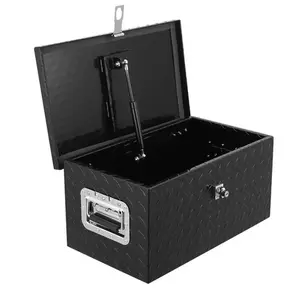 [FLASH SALE] Garvee 20 Inch Aluminum Diamond Plate Tool Box With Lock and Keys, Heavy Duty Waterproof Truck Storage Organizer Chest for Pick Up Truck Bed, Rv Trailer/Van With Side Handle