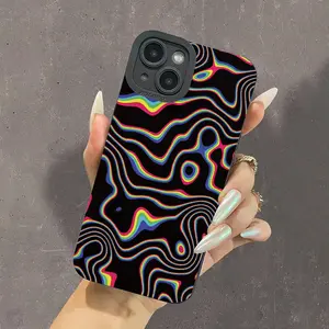 Black Angel Eye Frosted TPU Color Painting Case for iPhone 17 16 15 14 13 12 11 - Protective Cover