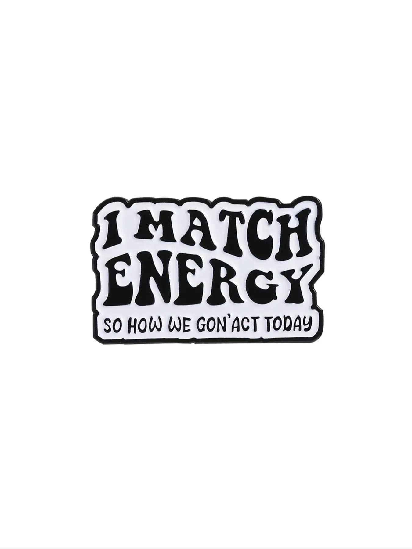 I Match Energy Badge for Social Attitude Declaration, Daily Mode Selector for Work and Party, Perfect Switching Tool, Energy Match Badge for Workplace and Party, Badge for Social Adaptability, Badge Decoration, Pin Badge