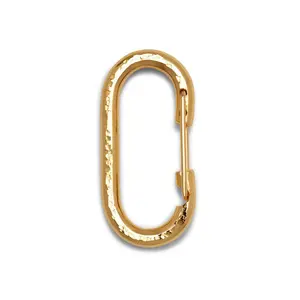 Gold Large Oval Carabiner Clicker Clasp